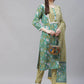 Women Green Ethnic Motifs Printed Pure Cotton Kurta with Trousers & Dupatta ( JOKS D23G 1401 Green )