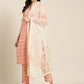 Women Pink Jacquard Woven Design Straight Kurta Trousers & Chikankari Dupatta ( JOKS D28W 1443 Pink )