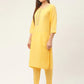 Women Yellow Embroidered Regular Kurta with Trousers & With Dupatta ( JOKS D30 1361 Yellow )