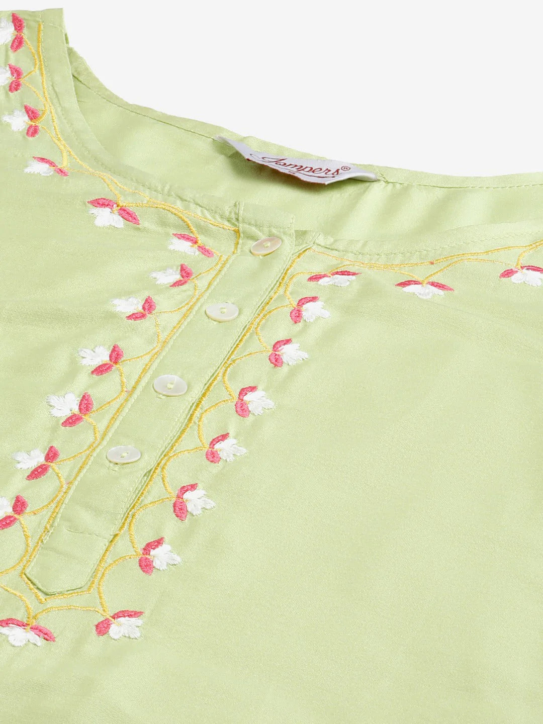 Women Green Embroidered Regular Kurta with Trousers & With Dupatta ( JOKS D30 1361 Green )