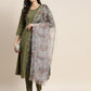 Gotta Patti Kurta with Trousers & With Dupatta ( JOKS D34W 1466 Green )