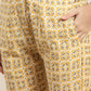 Printed Gotta Patti Kurta with Trousers & Dupatta ( JOKS D36W 1470 Yellow )