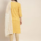 Printed Gotta Patti Kurta with Trousers & Dupatta ( JOKS D36W 1470 Yellow )