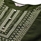 Sequin, zari embroidered flaired kurta with pants and dupatta ( JOKS D50G 1537 Green )