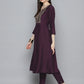 Sequin, zari embroidered flaired kurta with pants and dupatta ( JOKS D50P 1537 Purple )