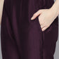 Sequin, zari embroidered flaired kurta with pants and dupatta ( JOKS D50P 1537 Purple )