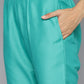 Embroidered Silk Flared kurta,pant with dupatta set ( JOKS D52G 1535 Green )