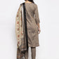 Women Grey Striped Kurta with Trousers & Beige-Red Printed Dupatta ( JOKS D7R 1317 Grey )