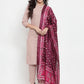 Jompers Women Pink Solid Kurta with Trousers & Dupatta (JOKS D8P 1332 Pink)