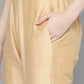 Embroidered Cotton Silk Flared kurta,pant with dupatta set ( JOKS D8R 1517 Golden )