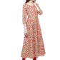 Jompers Women Red & Beige Printed A-Line Kurta - Jompers