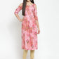 Women Pink Printed A-Line Kurta - Jompers