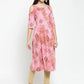 Women Pink Printed A-Line Kurta - Jompers