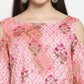 Women Pink Printed A-Line Kurta - Jompers