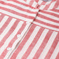 Jompers Women Red & Off-White Striped Cotton Straight Kurta ( JOK 1204 Red )