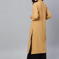 Jompers Women Beige Cotton Straight Kurta with Pintucks ( JOK 1237 Beige )