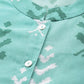 Jompers Women Green & White Ikkat Print Straight Kurta ( JOK 1270 Sky )
