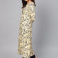 Jompers Women Cream-Coloured & Navy Blue Printed A-Line Kurta ( JOK 1277 Cream )
