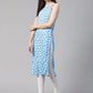 Jompers Women Blue Printed Straight Kurta (JOK 1323 Blue)