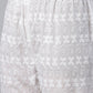 Women Peach & White Chikankari Embroidered Kurta with Palazzos ( JOKPL C-W 1351 Peach )