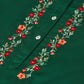 Jompers Women Green & Peach-Coloured Yoke Embroidered Straight Kurta ( JOK 1355 Green )