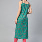 Jompers Women Rama Green & Pink Printed Straight Kurta ( JOK 1363 Rama )