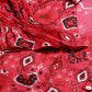 Jompers Women Coral Red & Black Ethnic Motifs Printed Angrakha Anarkali Kurta ( JOK 1374 Pink )
