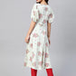 Jompers Women Green & Red Floral Printed A-Line Kurta ( JOK 1378 Green )