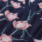Jompers Women Navy Blue & Pink Floral Printed A-Line Kurta ( JOK 1380 Blue )