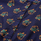 Jompers Women Navy & Mustard Yellow Floral Printed A-Line Kurta ( JOK 1381 Navy )