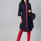 Jompers Women Navy Blue & Red Solid A-line Kurta ( JOK 1385 Navy )