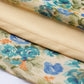 Jompers Women Beige, Blue & Green Floral Printed Georgette Kurta ( JOK 1388 Blue )