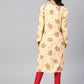 Jompers Women Yellow & Red Floral Printed Kurta ( JOK 1392 Yellow )