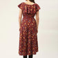 Women Maroon Flared Printed kurta ( JOK 1420 Maroon )