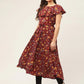 Women Maroon Flared Printed kurta ( JOK 1420 Maroon )