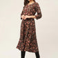 Women Brown Flared Printed kurta ( JOK 1422 Brown )