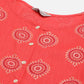 Women Red and Yellow Cotton Blend Flared Printed kurta ( JOK 1425 Red )