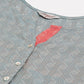 Women Grey & Red Cotton Jacquard Geometric Printed Kurta ( JOK 1430 Grey )