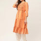 Women Orange Georgette Tiger Printed Kurtas ( JOK 1435 Orange )