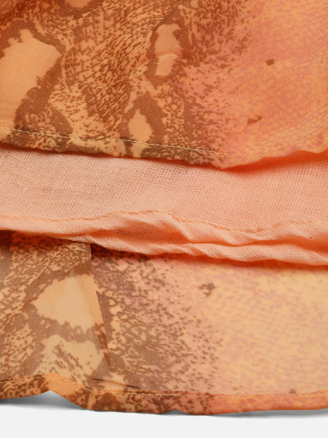 Women Orange Georgette Tiger Printed Kurtas ( JOK 1435 Orange )