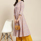 Women Purple and yellow Printed Anarkali Kurta ( JOK 1442 Purple )