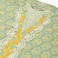 Ethnic Motifs Thread Work  Kurta ( JOK 1446 Green )