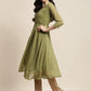 Yoke Design Georgette Anarkali Kurta ( JOK 1451 Green )