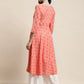 Printed Anarkali Kurta ( JOK 1452 Orange )