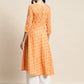 Printed Anarkali Kurta ( JOK 1452 Yellow )