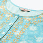 Floral Printed Embroidered Detail Kurta ( JOK 1463 Sky )