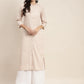 Ethnic Motifs Printed Lurex Kurta ( JOK 1467 Brown )