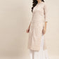 Ethnic Motifs Printed Lurex Kurta ( JOK 1467 Brown )