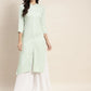 Ethnic Motifs Printed Lurex Kurta ( JOK 1467 Green )