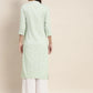 Ethnic Motifs Printed Lurex Kurta ( JOK 1467 Green )